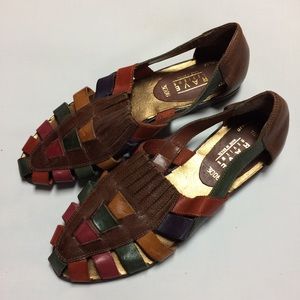 Colorful Vintage Leather Flats